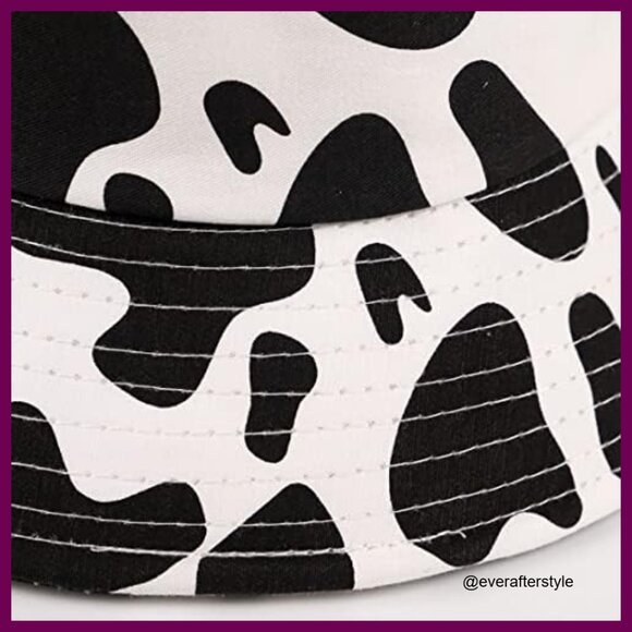 Cotton Bucket Hat with Horn Ears, UV Protection, Adjustable Fit - Picture 4 of 7